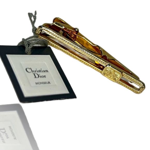 Christian Dior Gold Plated Tie Clip - Picture 1 of 9